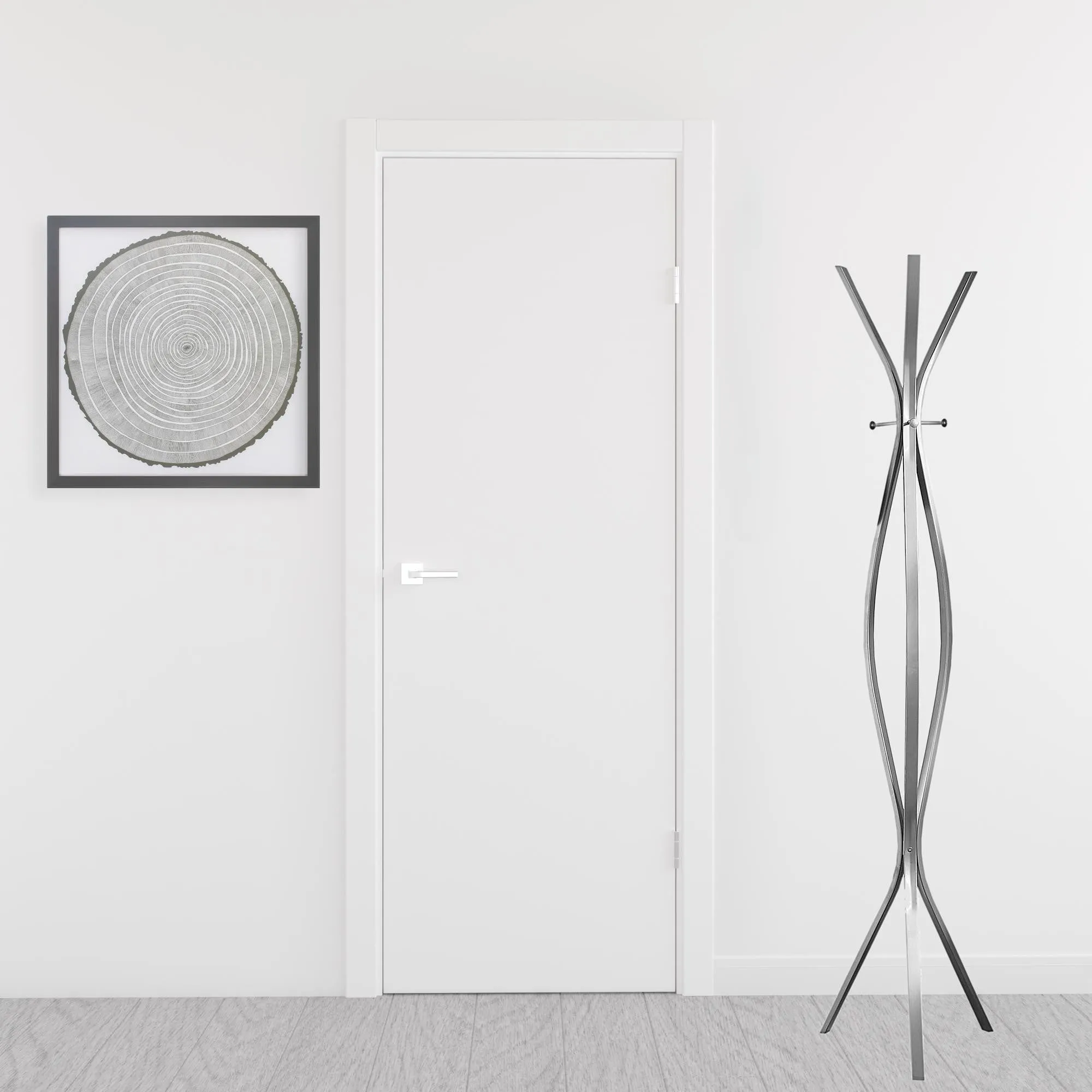 12" X 18" X 72" Silver  Metal  Coat Rack