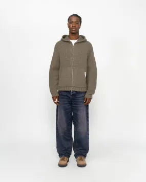 CHUNKY KNIT ZIP HOODIE