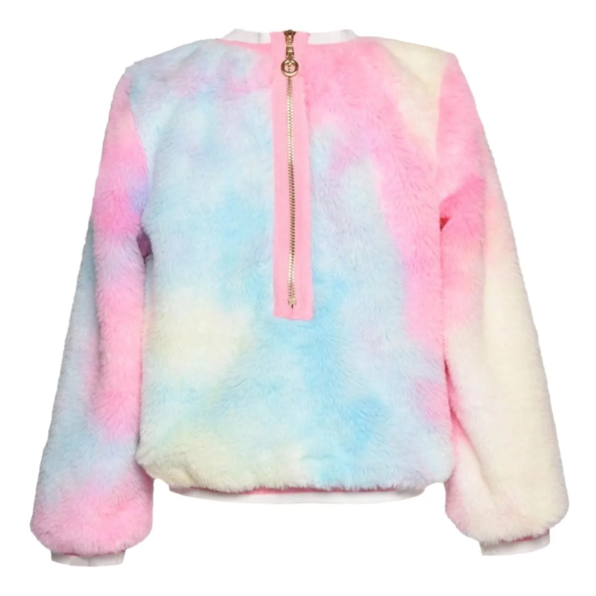 FAUX FUR STAR SWEATSHIRT