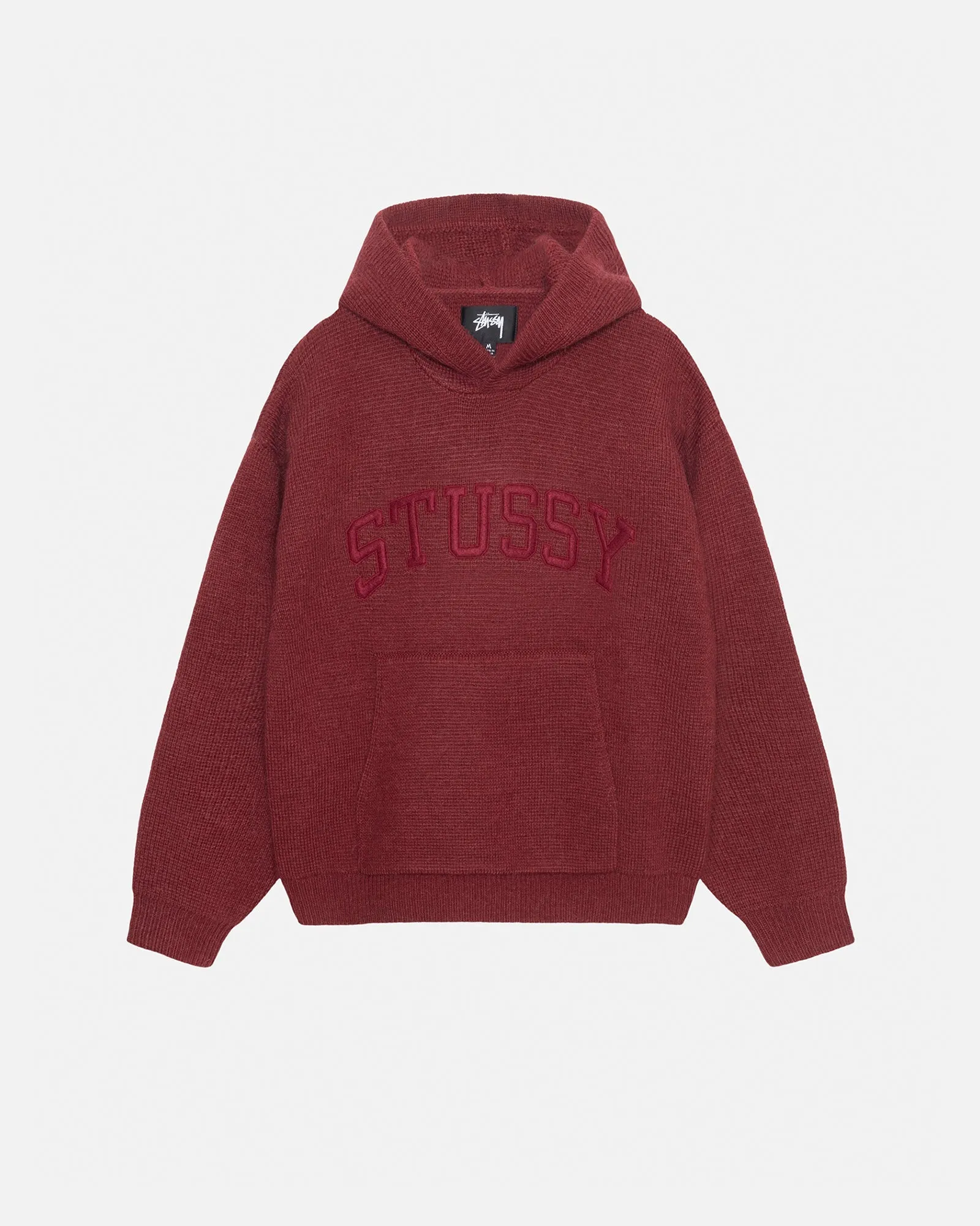 FELT PATCH KNIT HOODIE