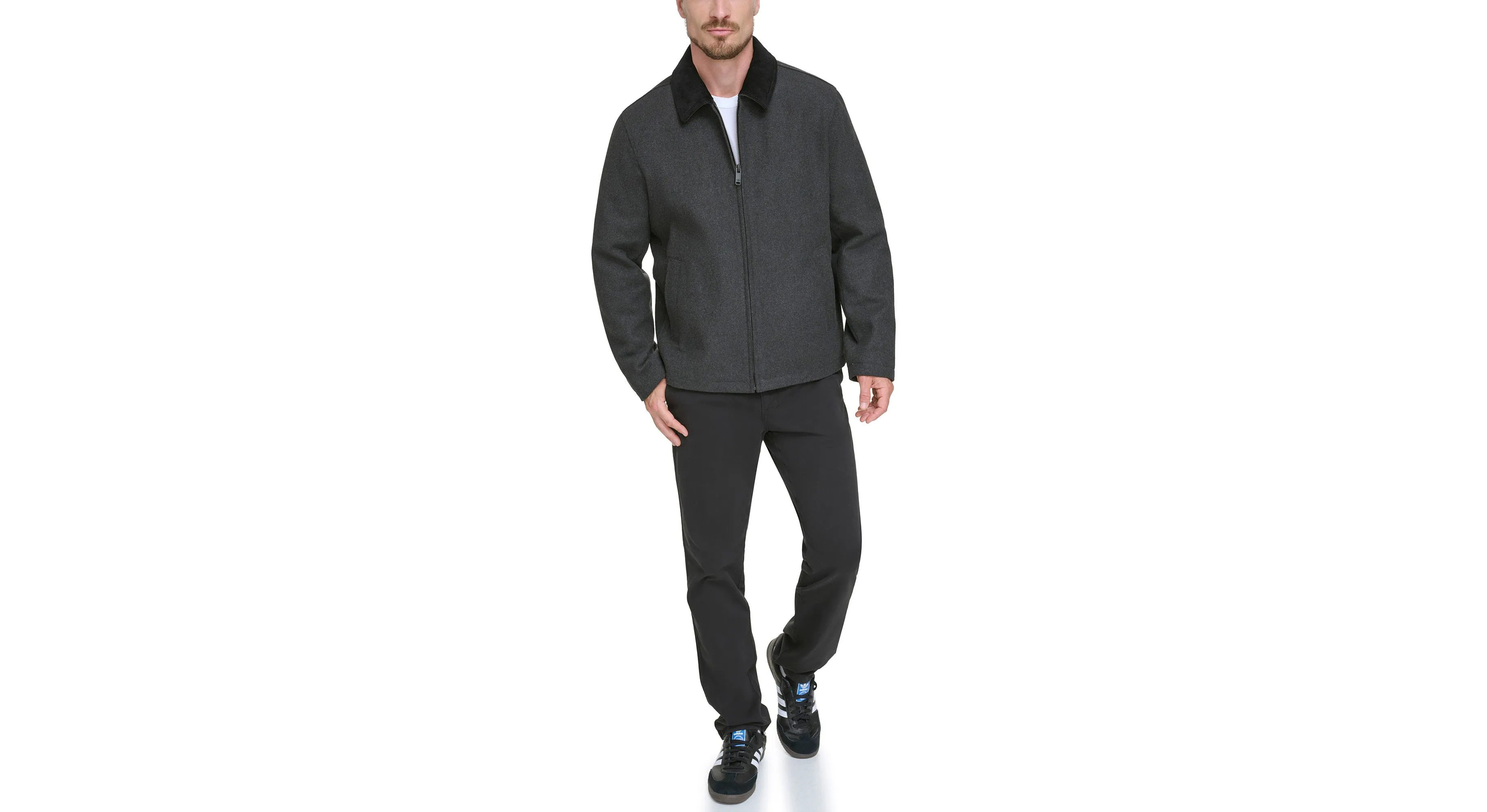 Laydown Collar James Dean Jacket with Corduroy Collar