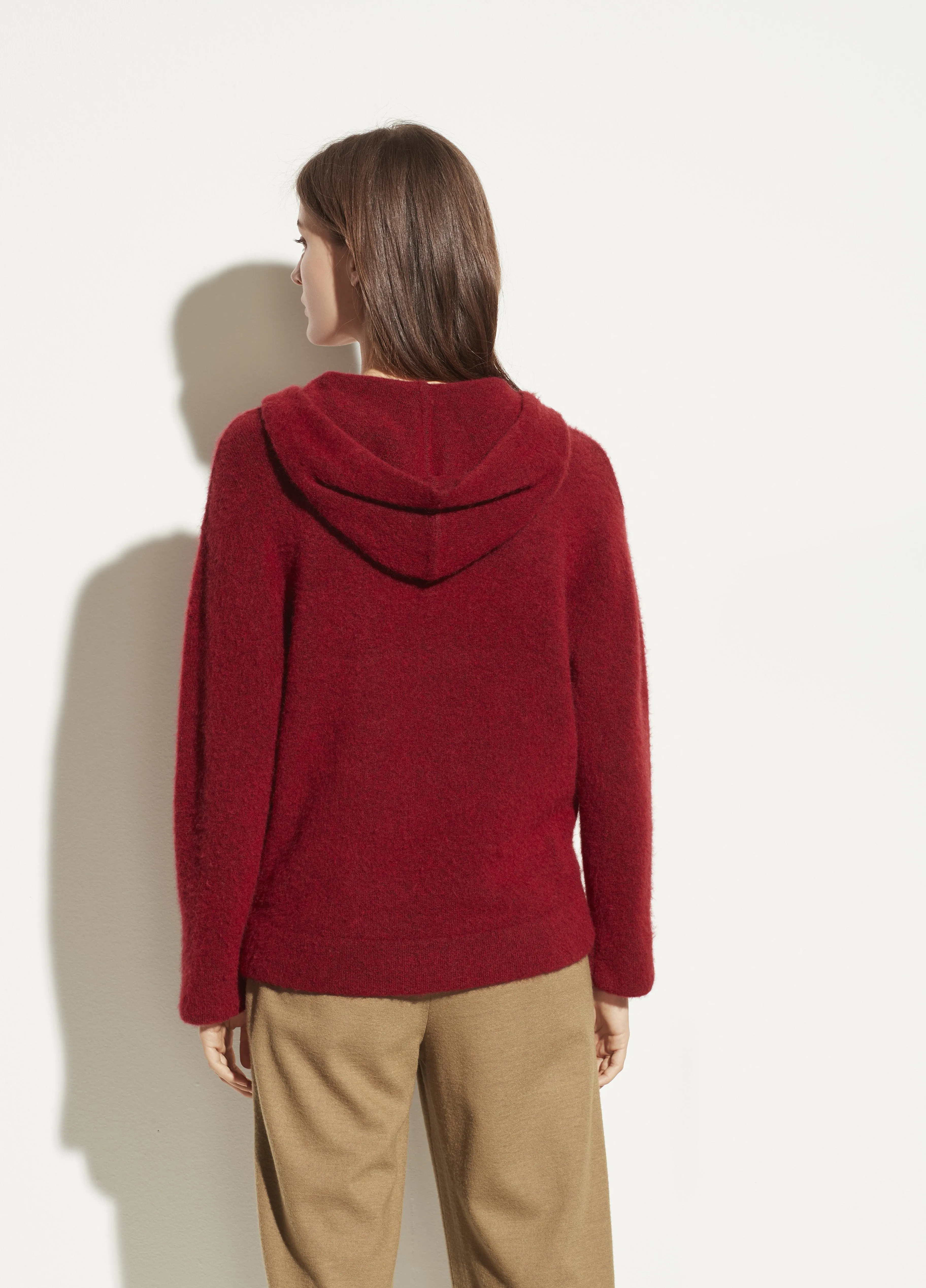 Oversized Pocket Hoodie in Cherry