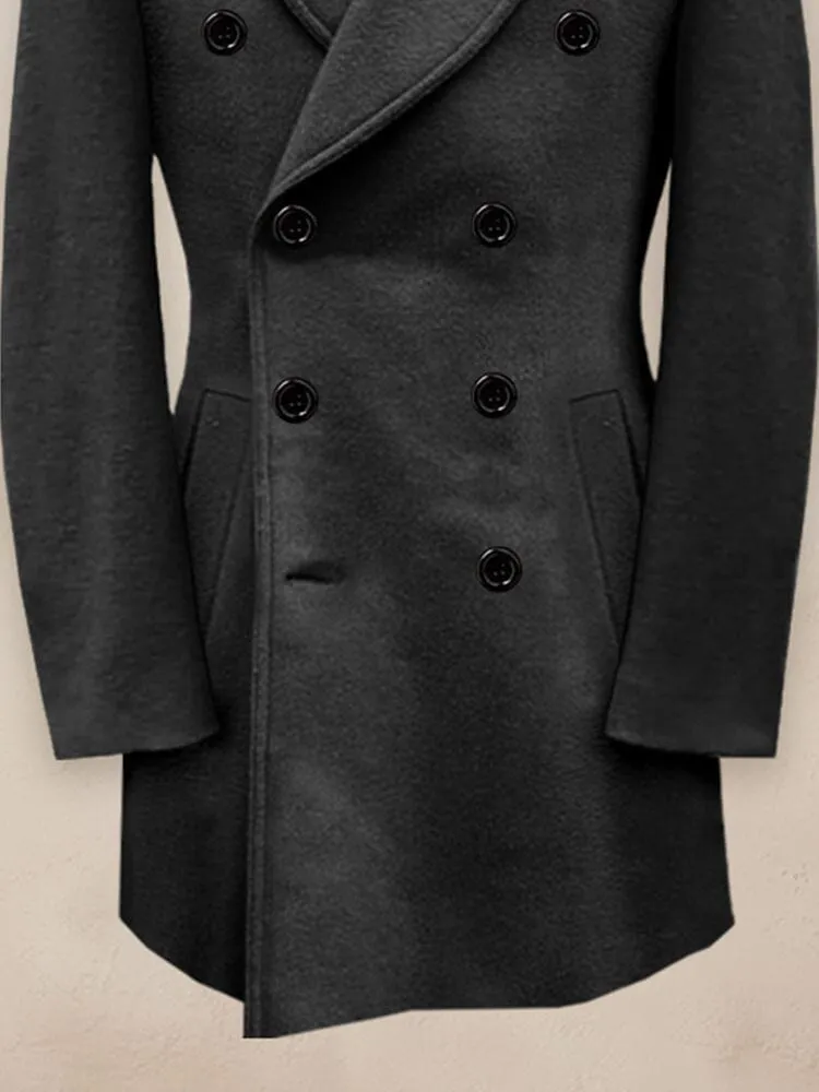 Stylish Mid-Length Tweed Coat