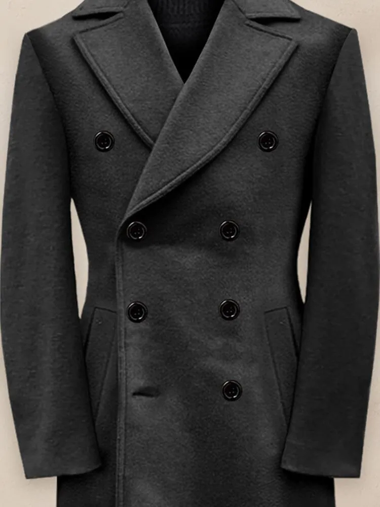Stylish Mid-Length Tweed Coat
