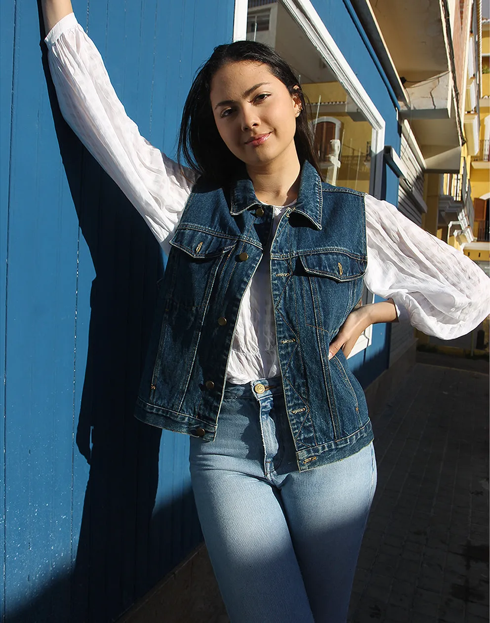 Womens Jean Vest