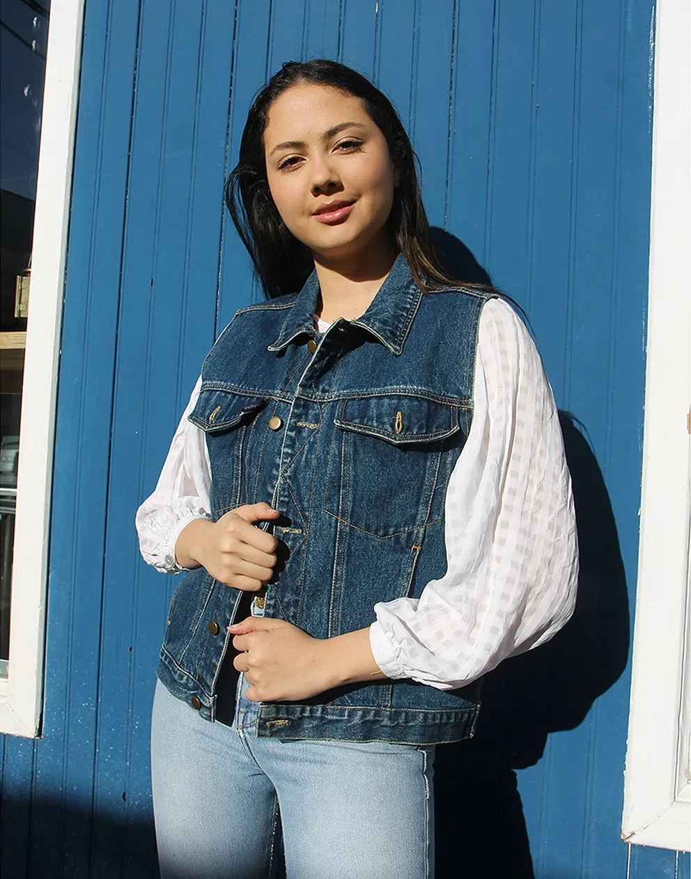 Womens Jean Vest