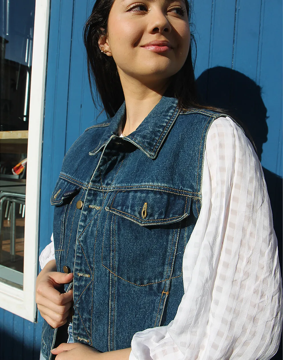 Womens Jean Vest